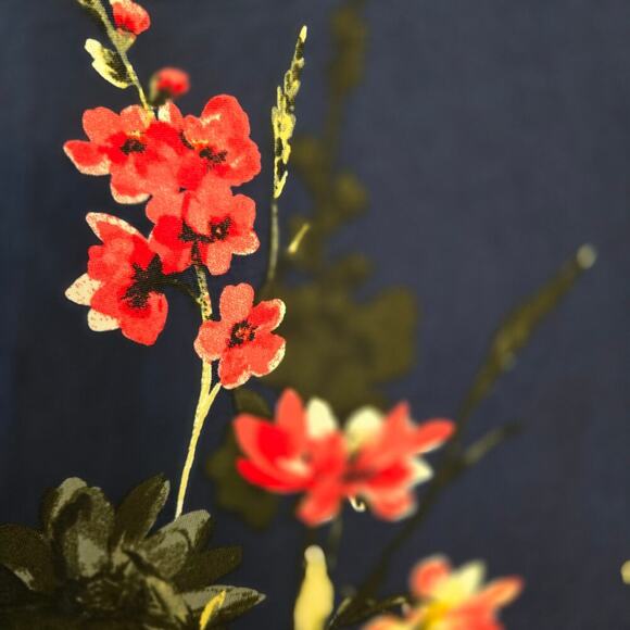 Papermoon Stitch Fix Basima Strappy Back Knit Navy P2XL Floral Tank Whimsygoth - Picture 4 of 9